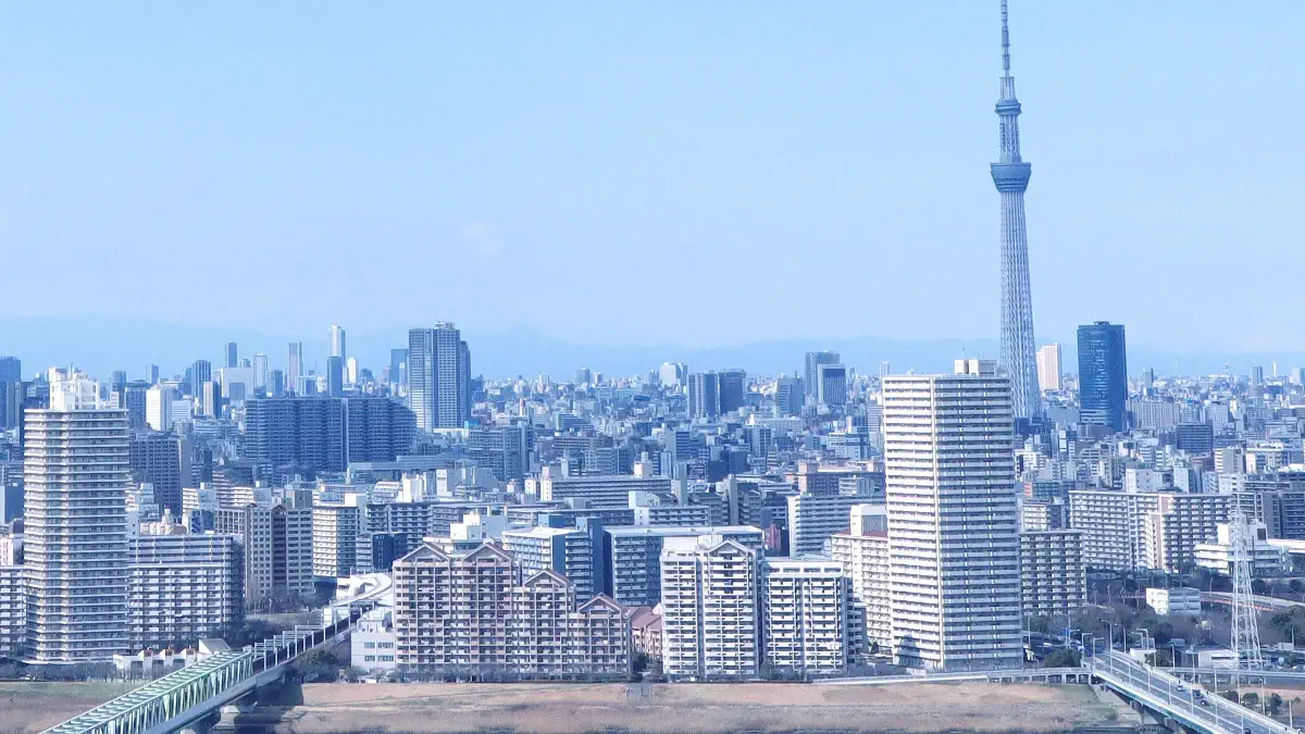 江戸川区のタワーホール船堀からの眺望