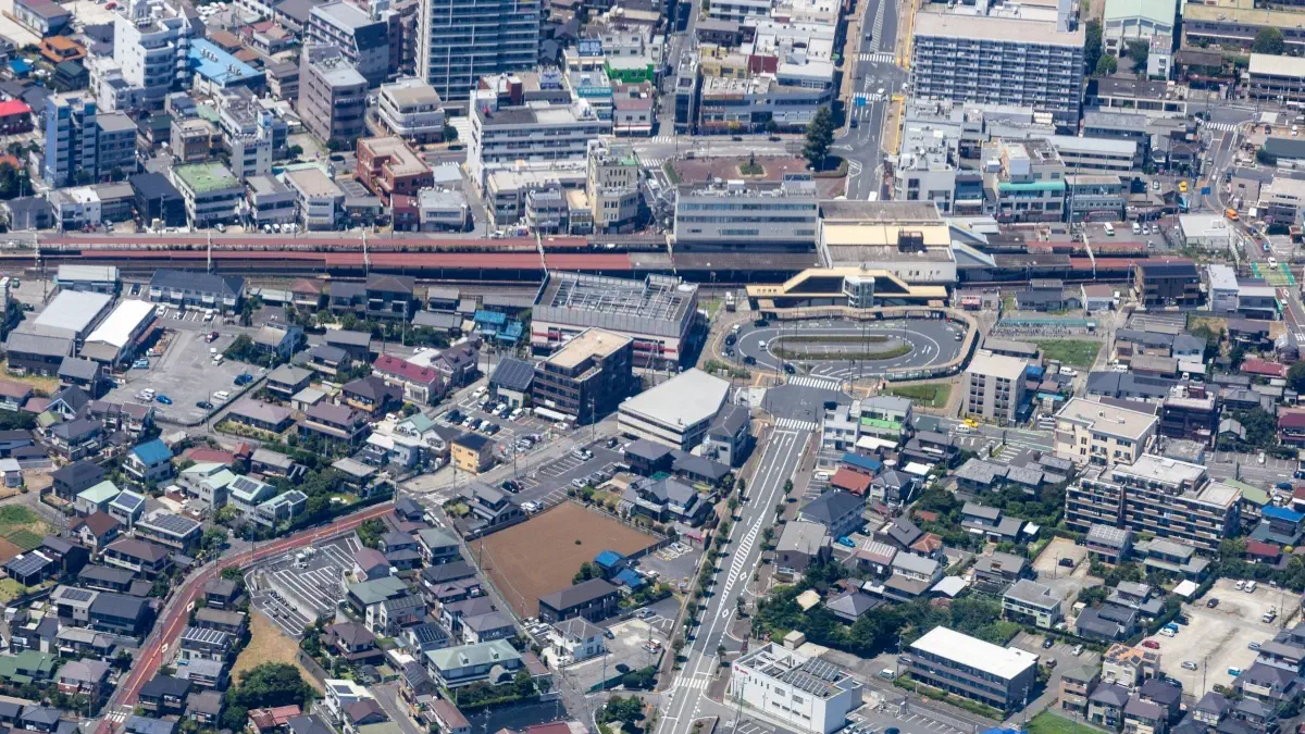 四街道駅周辺の空撮